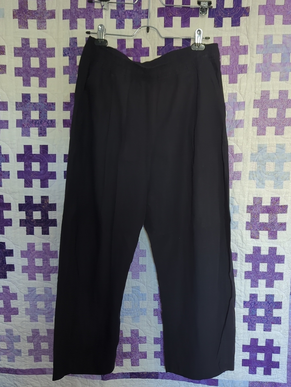 GAP Women's Black Linen Blend Barrel Pants